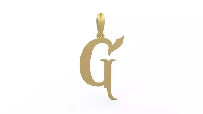Initial Letters Pendant Vires Gollem G 3D print model
