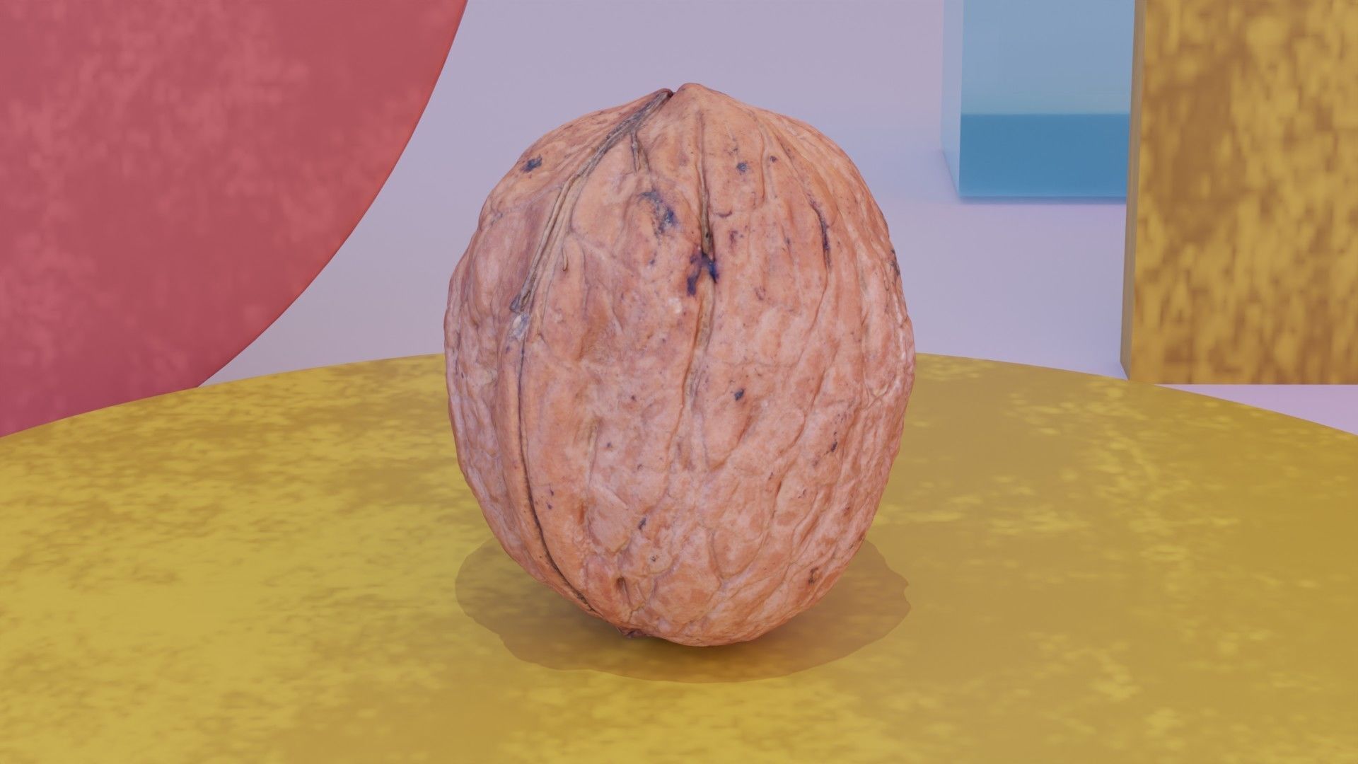 Walnut fruit 03 high-poly 3D model_8