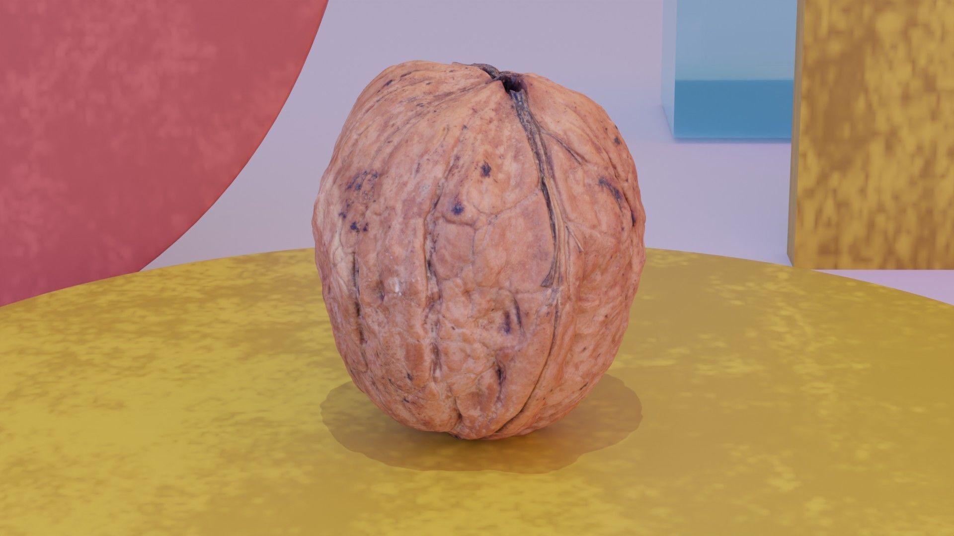 Walnut fruit 03 high-poly 3D model_10