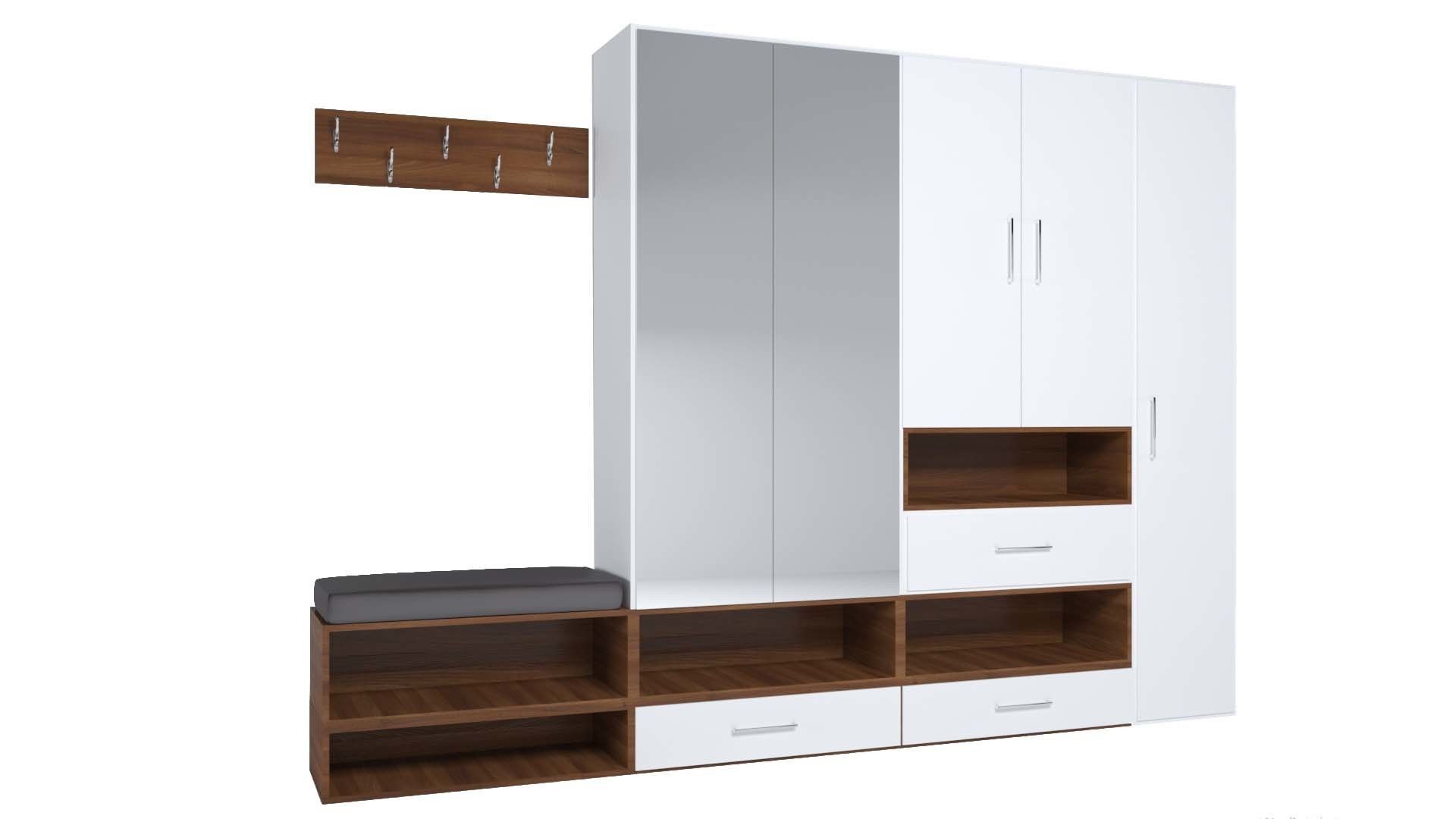 Hallway 08 set 3D model_1