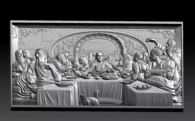 last supper relief  3D model