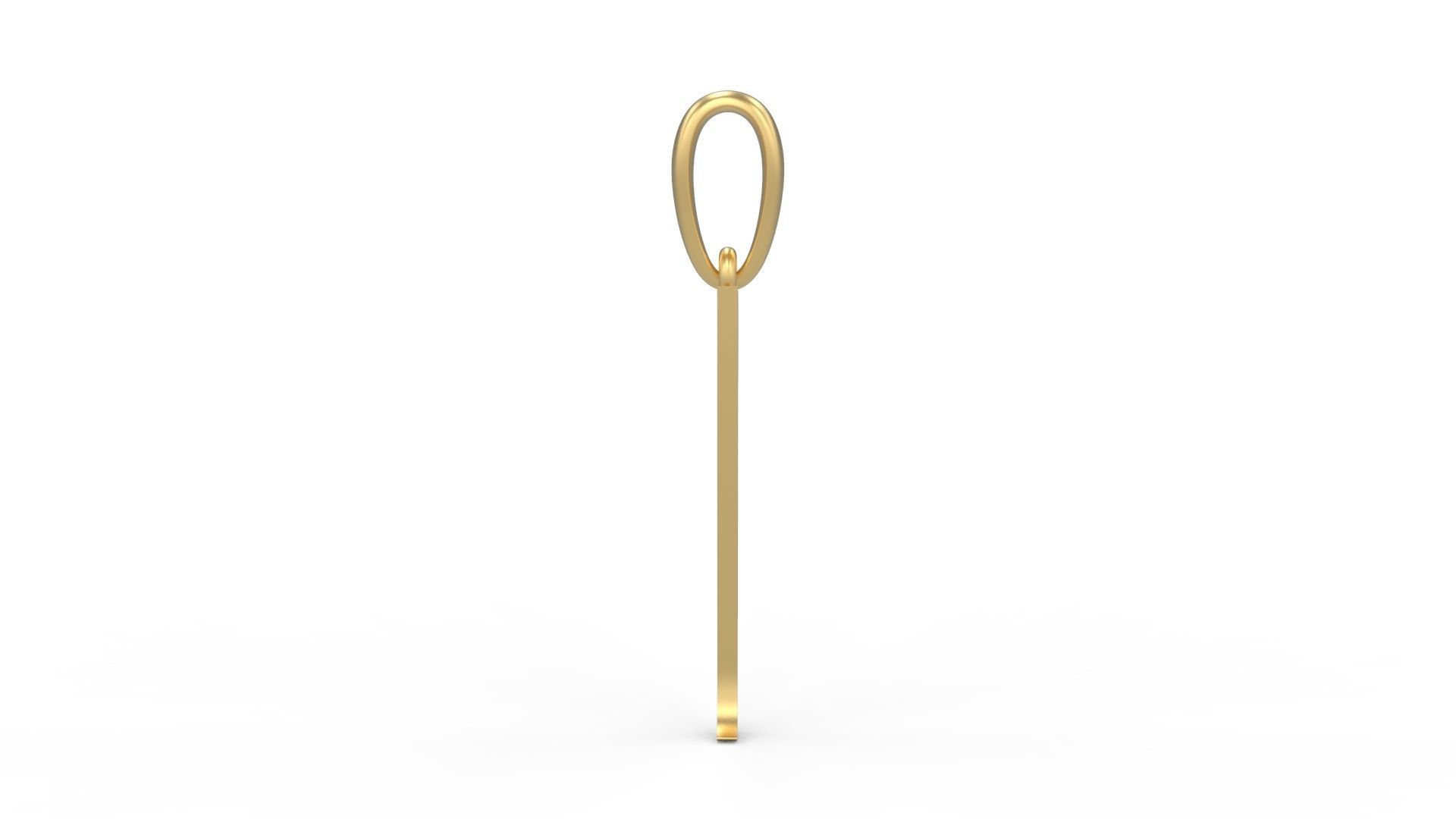 Initial Letters Pendant Vires Gollem I 3D print model_2