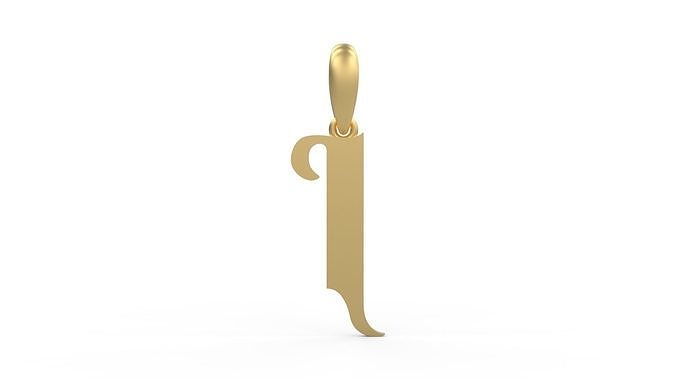Initial Letters Pendant Vires Gollem I 3D print model