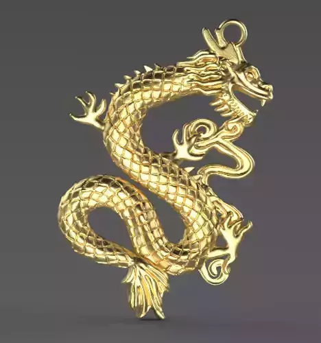Chinesse Dragon pendant Stl for print