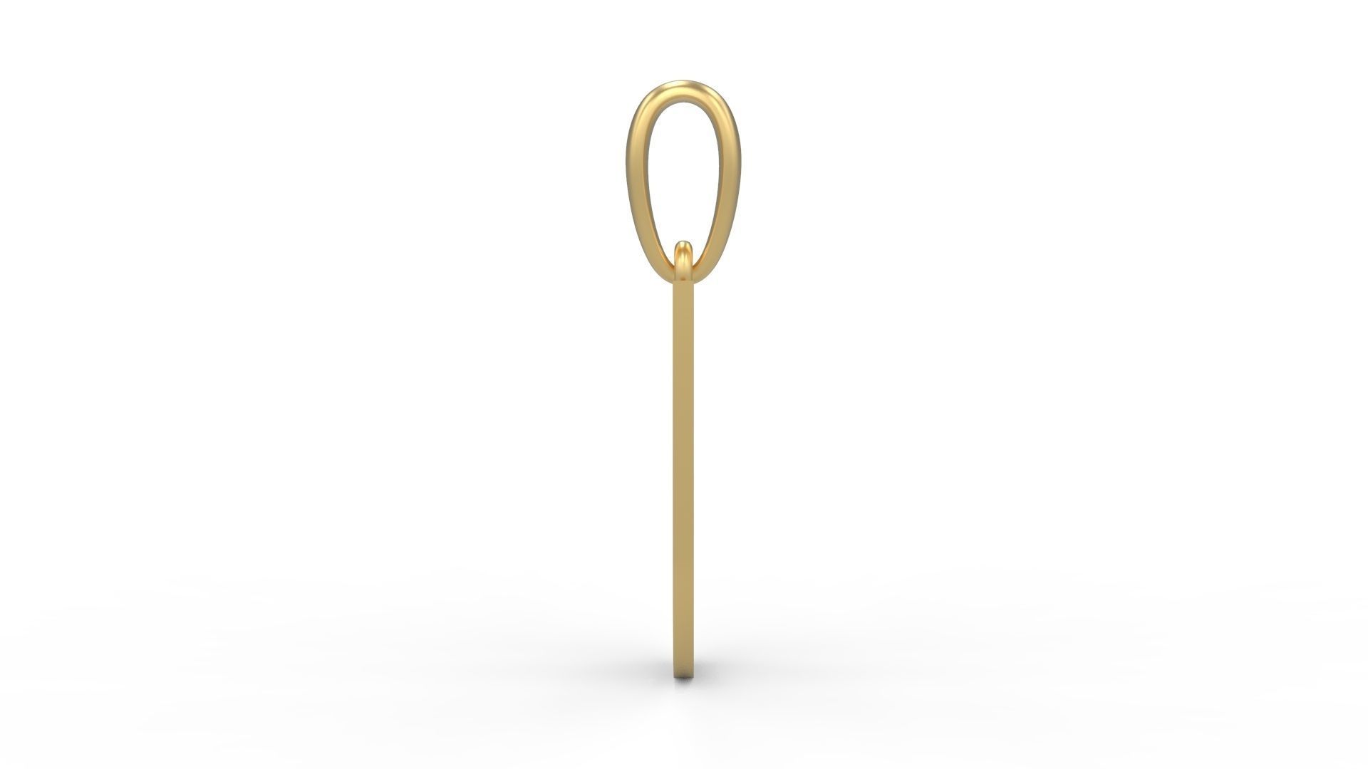 Initial Letters Pendant Vires Gollem J 3D print model_2