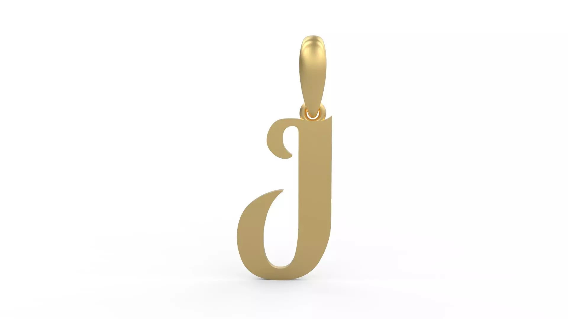 Initial Letters Pendant Vires Gollem J 3D print model_0