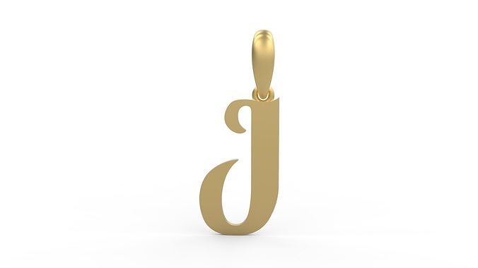 Initial Letters Pendant Vires Gollem J 3D print model
