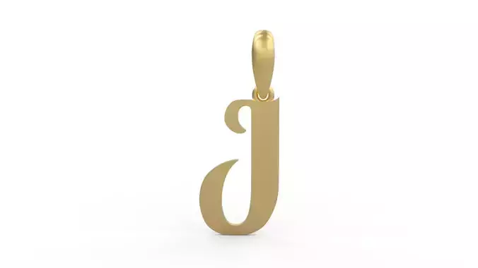 Initial Letters Pendant Vires Gollem J 3D print model
