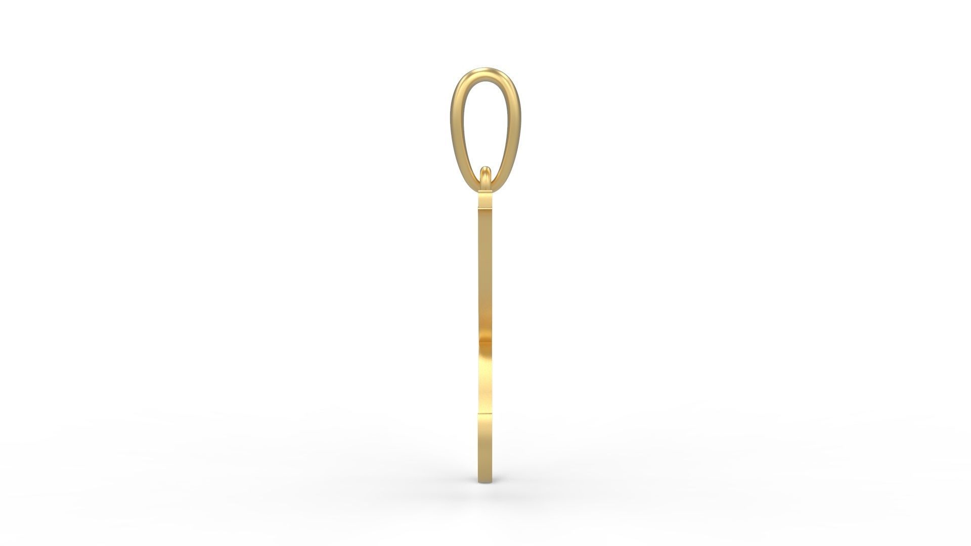 Initial Letters Pendant Vires Gollem K 3D print model_2