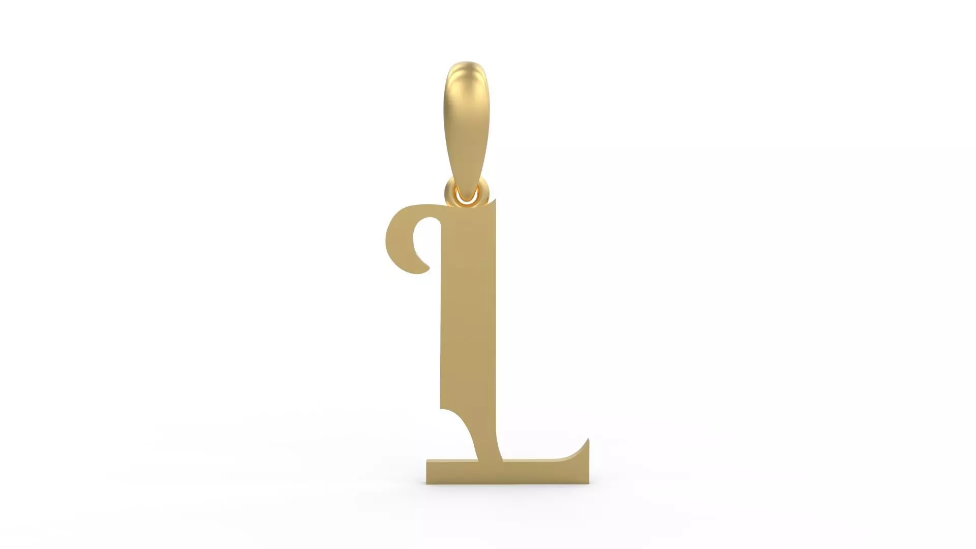 Initial Letters Pendant Vires Gollem L 3D print model_0