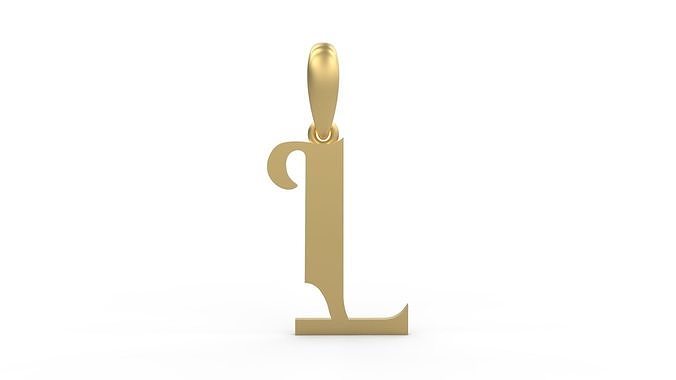 Initial Letters Pendant Vires Gollem L 3D print model