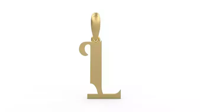 Initial Letters Pendant Vires Gollem L 3D print model