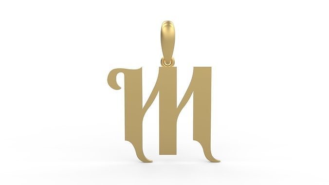 Initial Letters Pendant Vires Gollem M 3D print model