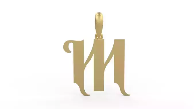 Initial Letters Pendant Vires Gollem M 3D print model