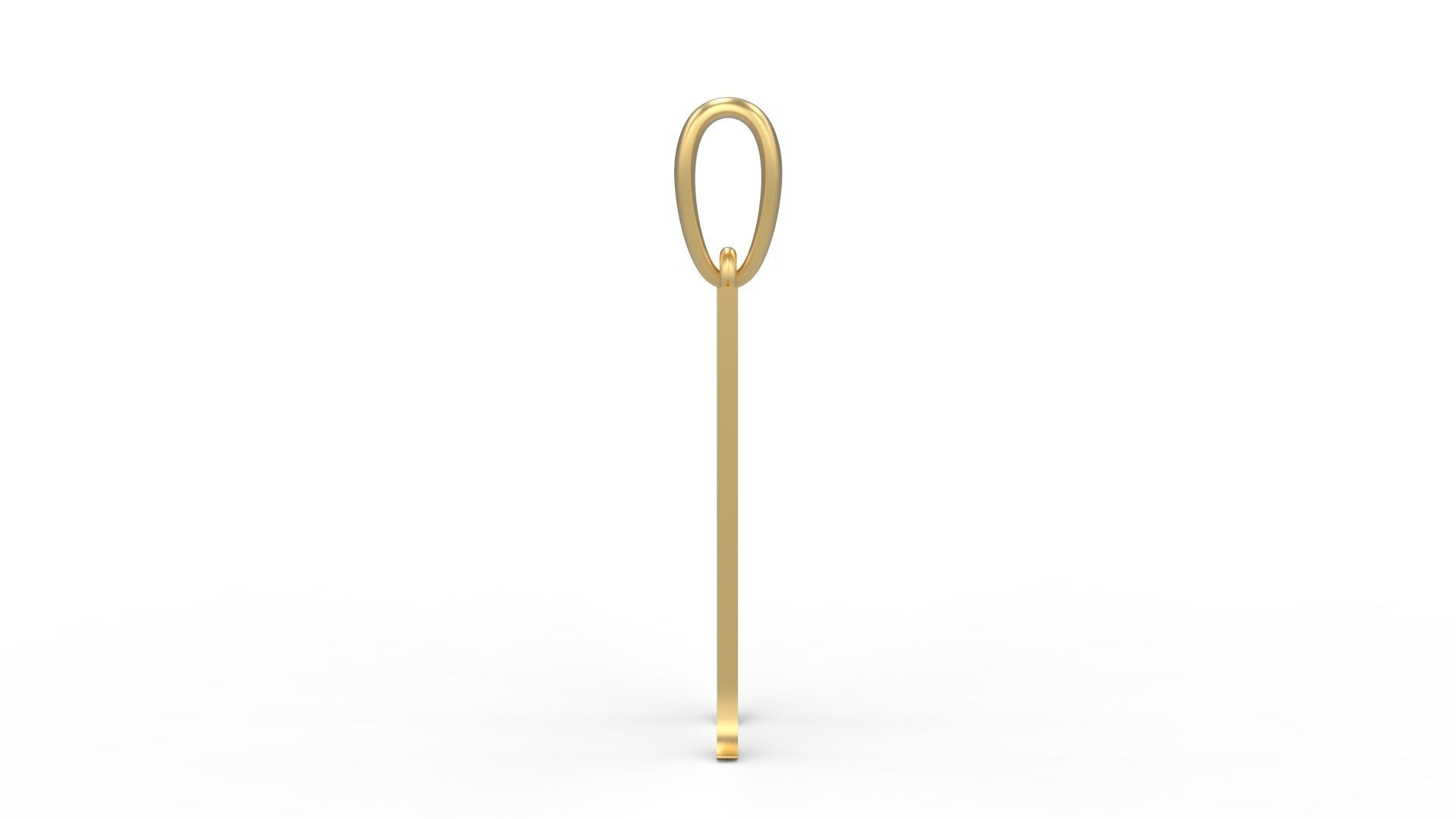 Initial Letters Pendant Vires Gollem N 3D print model_2