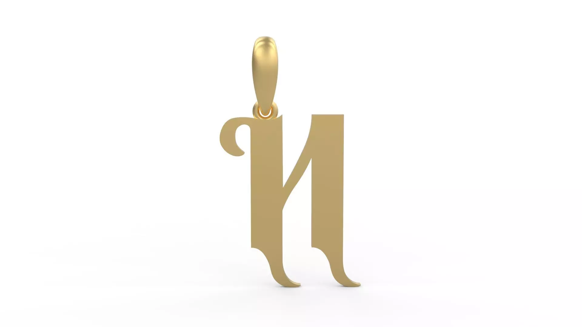 Initial Letters Pendant Vires Gollem N 3D print model_0