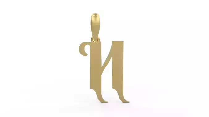 Initial Letters Pendant Vires Gollem N 3D print model