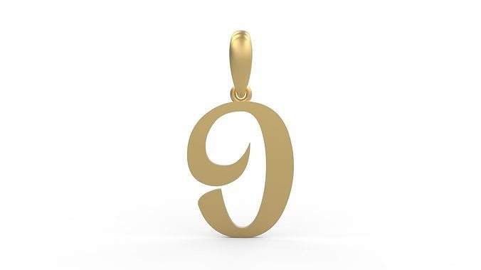 Initial Letters Pendant Vires Gollem O 3D print model