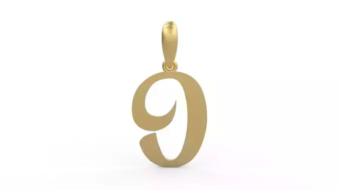 Initial Letters Pendant Vires Gollem O 3D print model