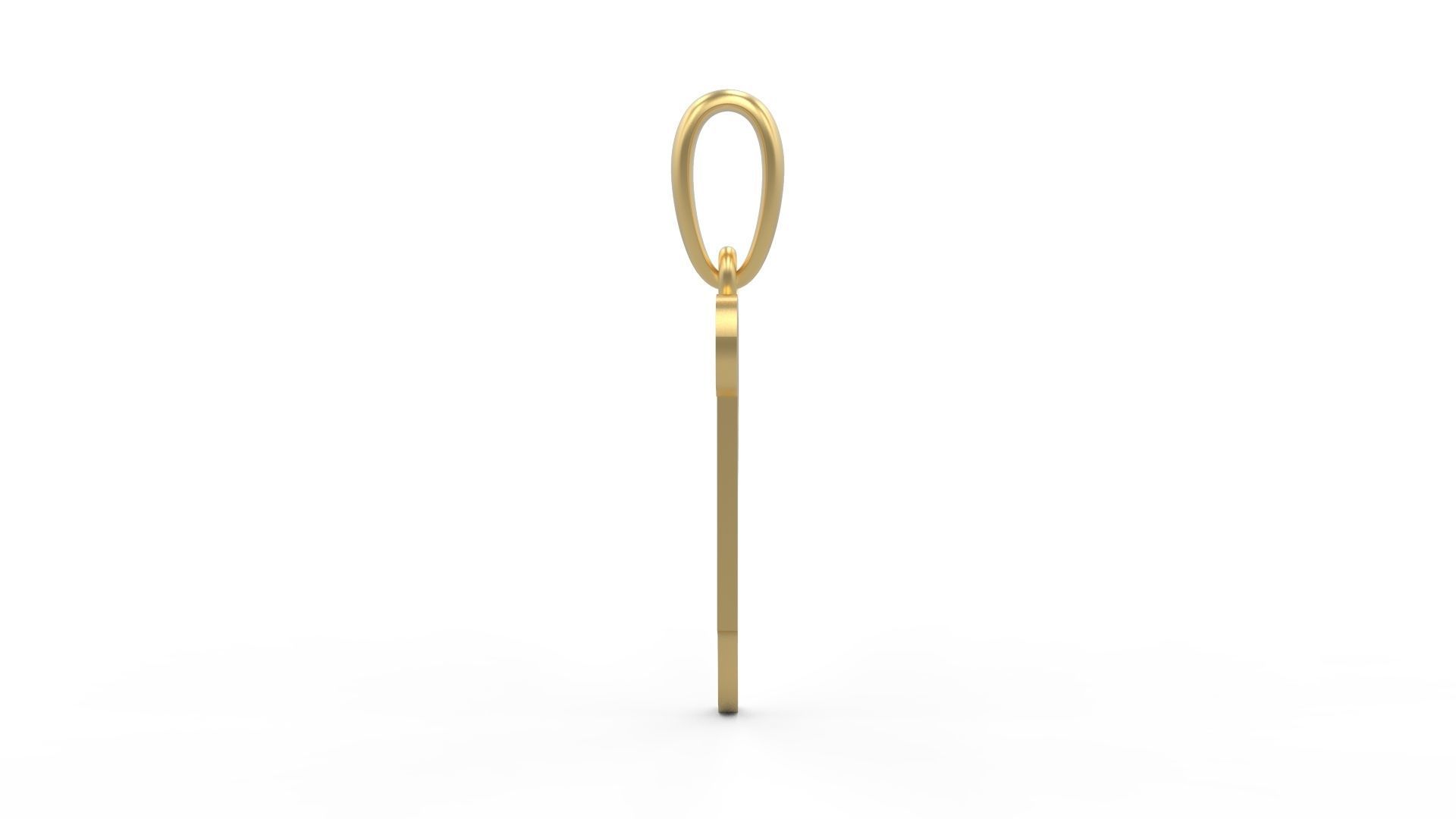 Initial Letters Pendant Vires Gollem P 3D print model_2