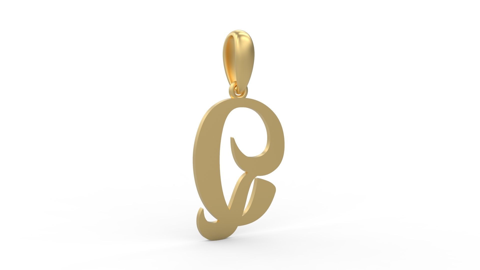 Initial Letters Pendant Vires Gollem Q 3D print model_3