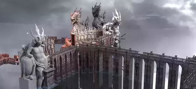 Dragons Bridge Kit bash 3D model