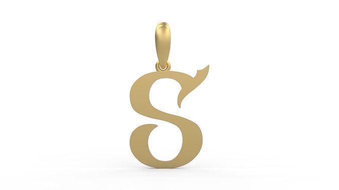 Initial Letters Pendant Vires Gollem S 3D print model