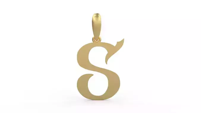 Initial Letters Pendant Vires Gollem S 3D print model