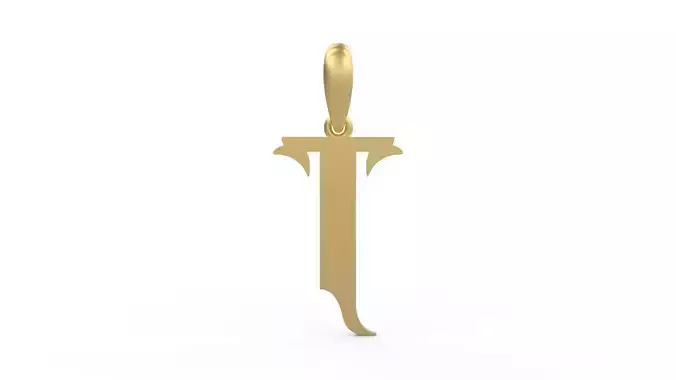 Initial Letters Pendant Vires Gollem T 3D print model