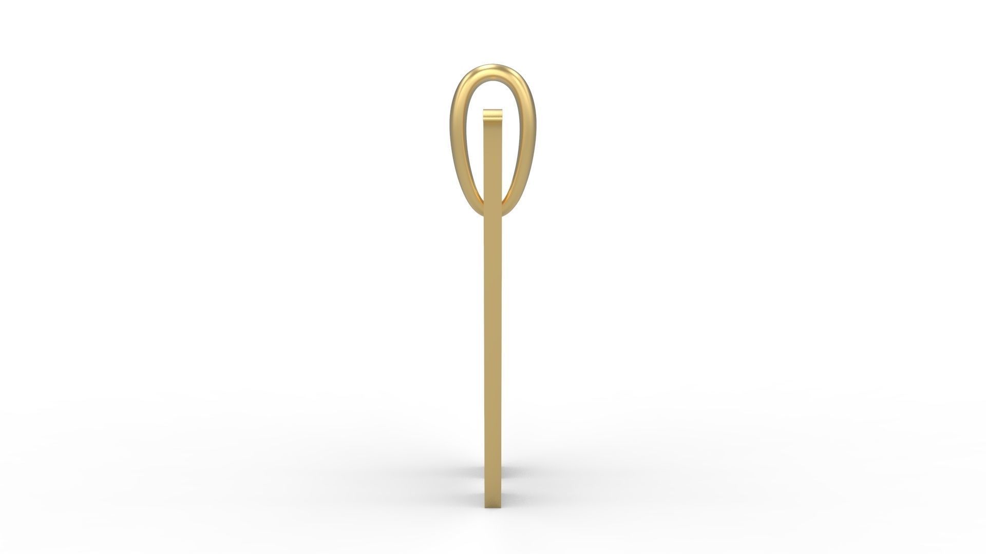 Initial Letters Pendant Vires Gollem W 3D print model_2