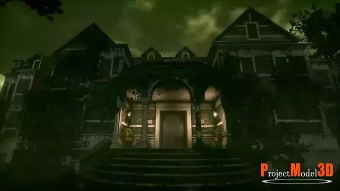 UE4-UE5-Horror Modular Gothic House Pack-External only