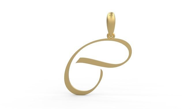 Initial Letters Pendant Vivaldi C 3D print model