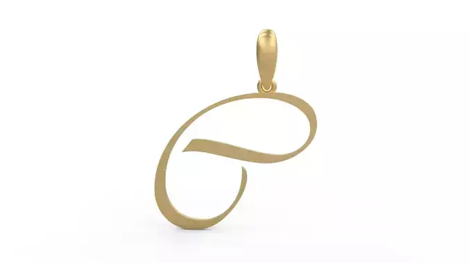 Initial Letters Pendant Vivaldi C 3D print model