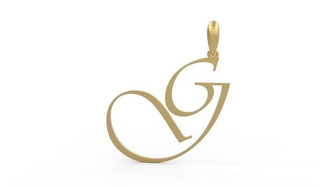 Initial Letters Pendant Vivaldi G 3D print model