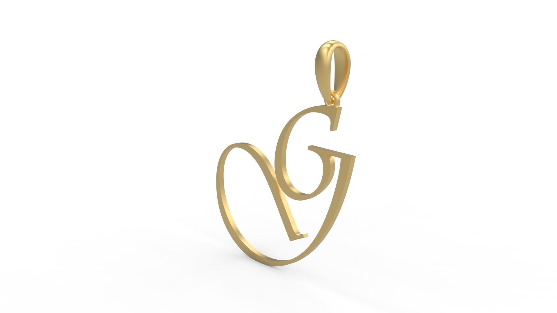 Initial Letters Pendant Vivaldi G 3D print model_1