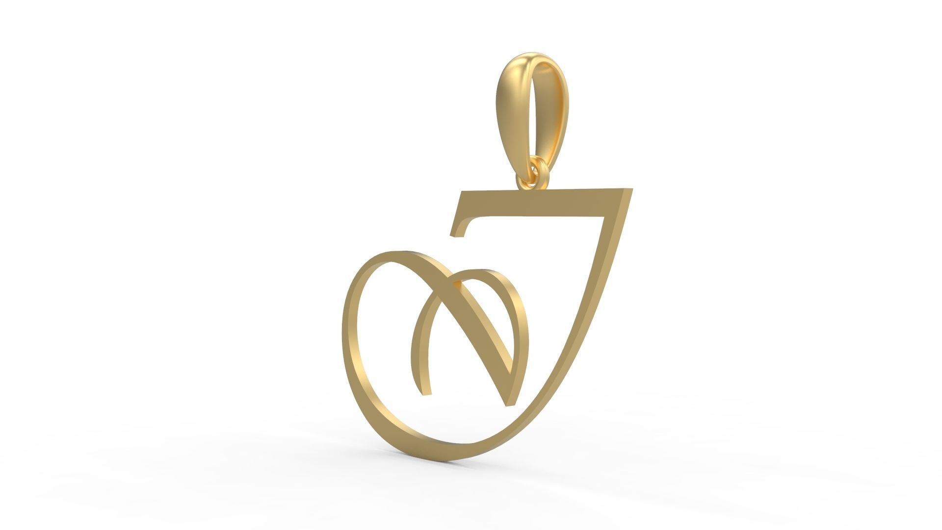Initial Letters Pendant Vivaldi I 3D print model_1