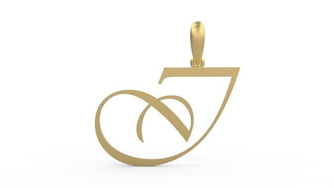 Initial Letters Pendant Vivaldi I 3D print model