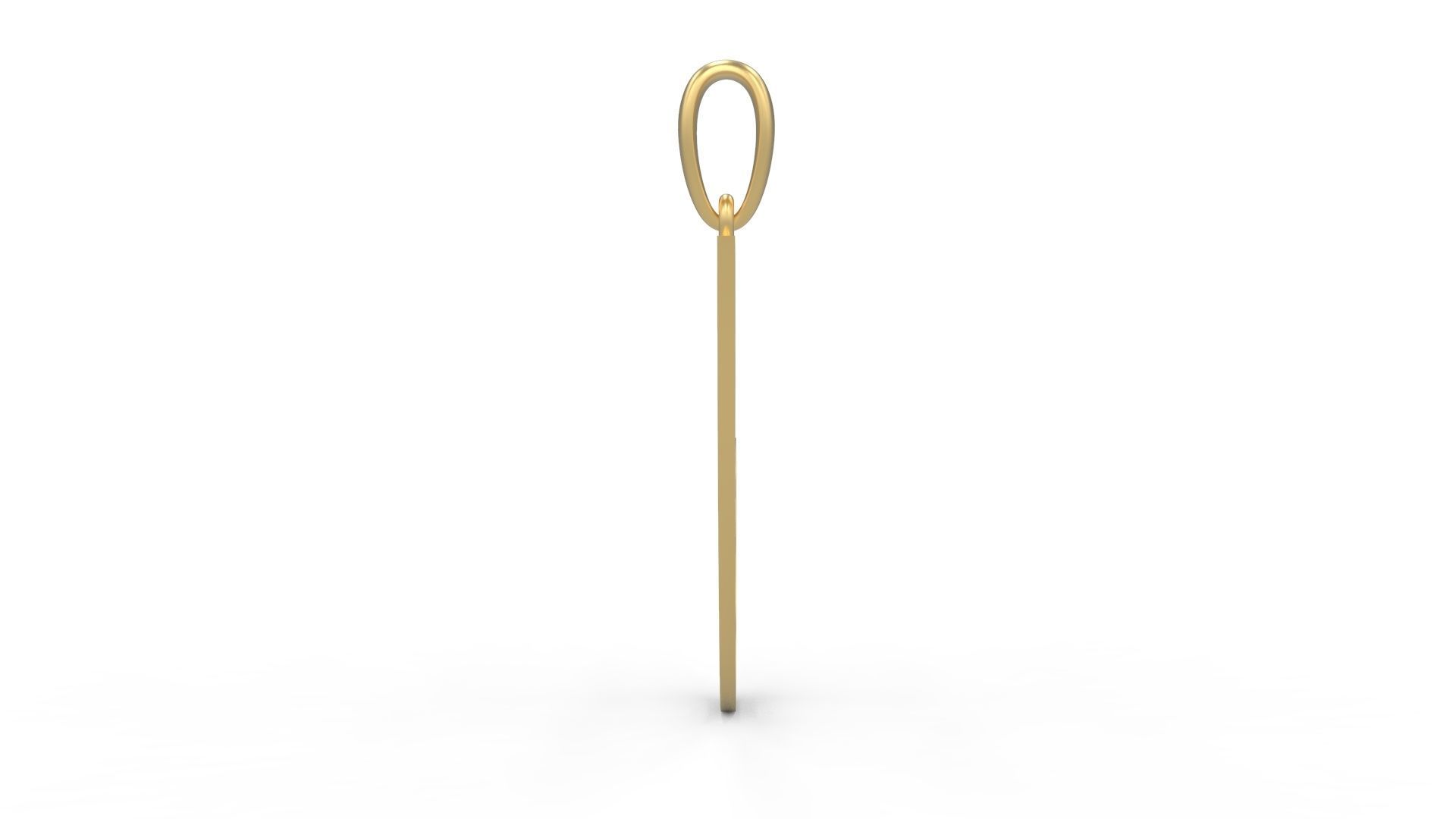 Initial Letters Pendant Vivaldi J 3D print model_2