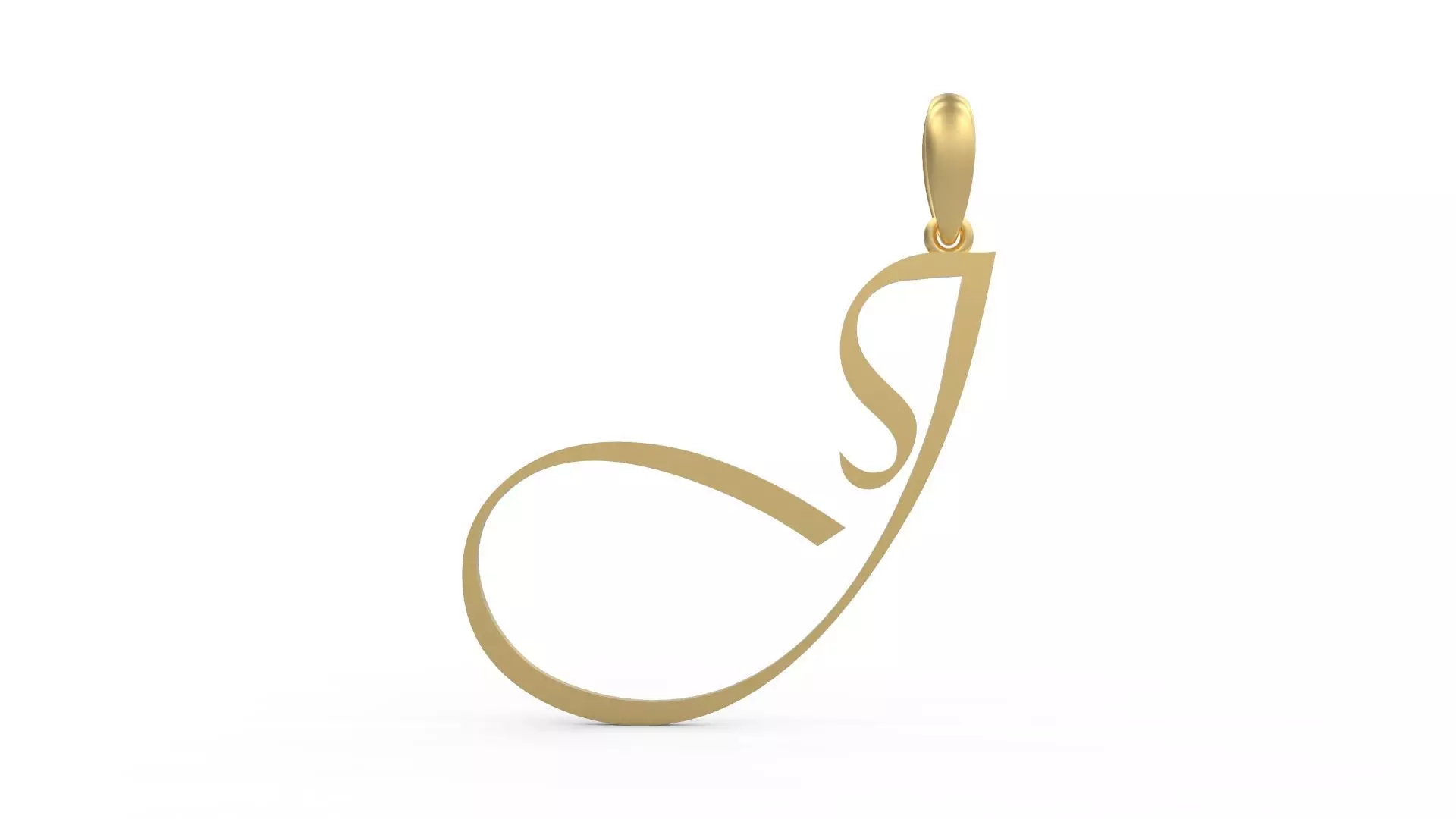Initial Letters Pendant Vivaldi J 3D print model_0