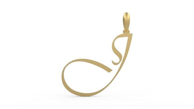 Initial Letters Pendant Vivaldi J 3D print model