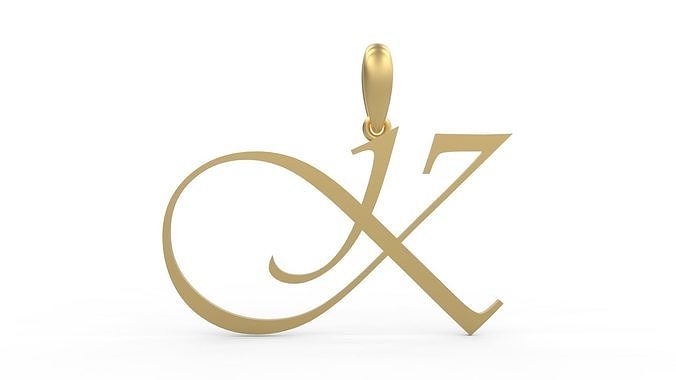 Initial Letters Pendant Vivaldi K 3D print model