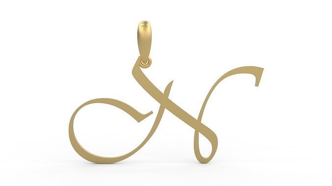 Initial Letters Pendant Vivaldi N 3D print model