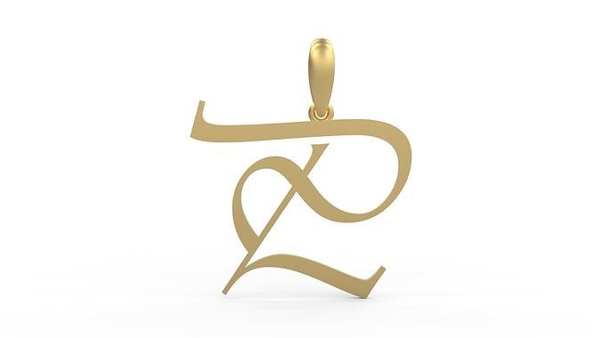 Initial Letters Pendant Vivaldi P 3D print model