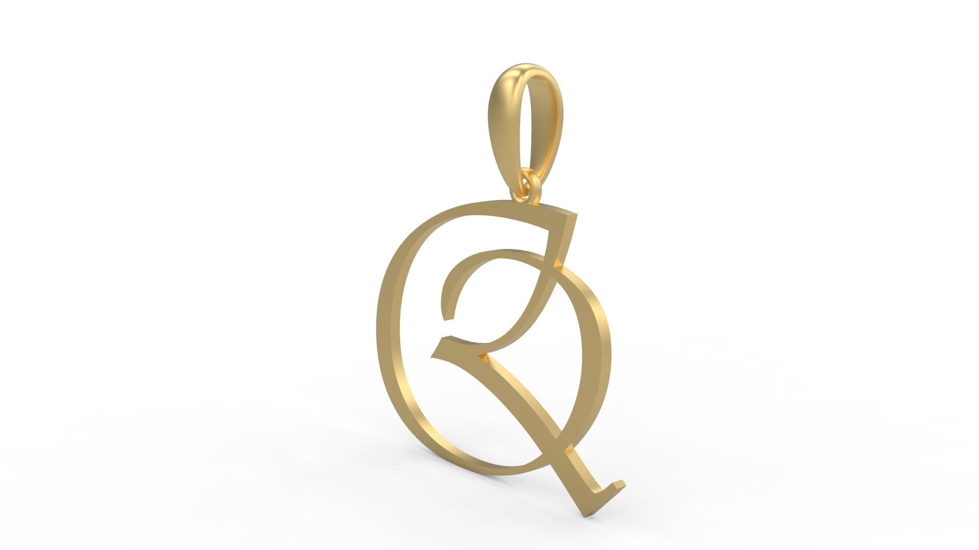 Initial Letters Pendant Vivaldi Q 3D print model_1