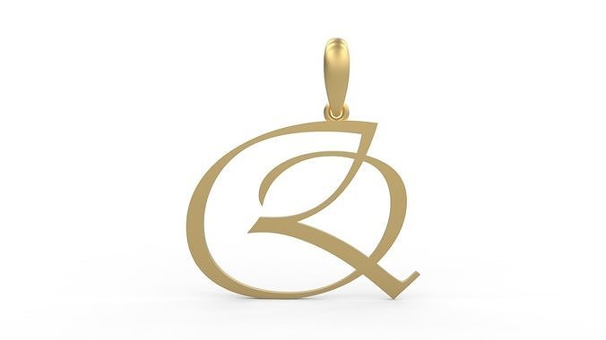 Initial Letters Pendant Vivaldi Q 3D print model