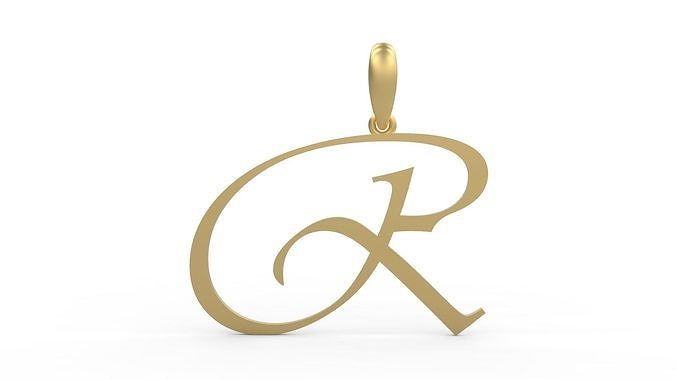 Initial Letters Pendant Vivaldi R 3D print model