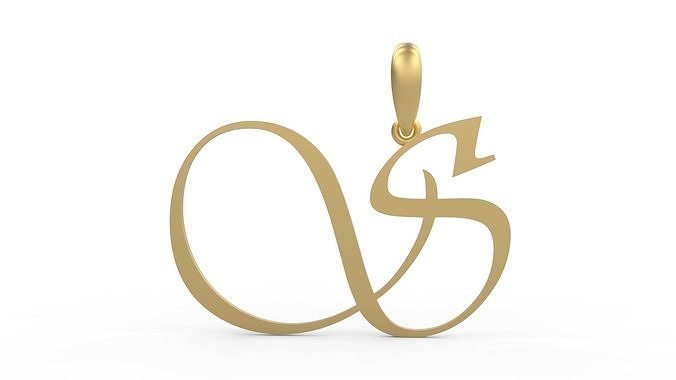 Initial Letters Pendant Vivaldi S 3D print model