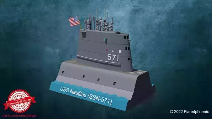 USS Nautilus SSN-571 Turm Print 3D print model