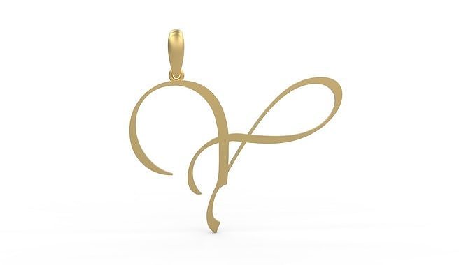Initial Letters Pendant Vivaldi Y 3D print model