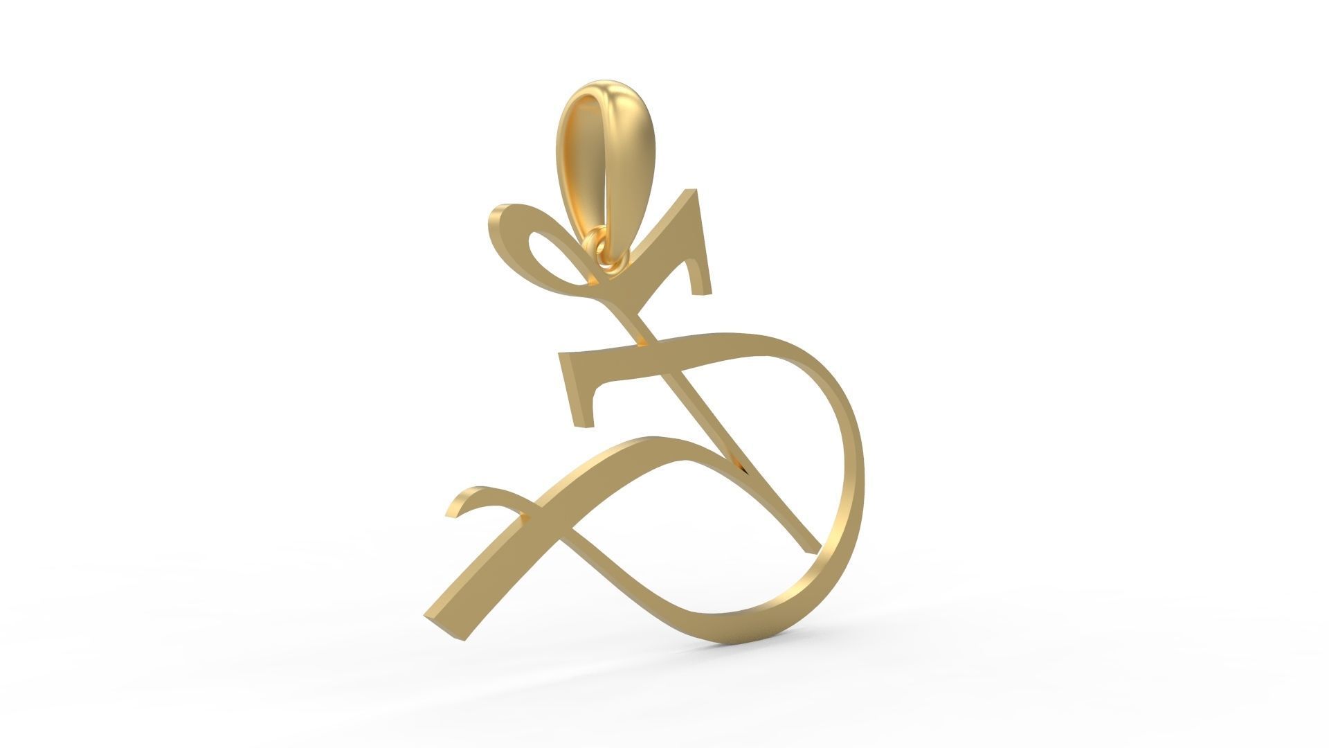 Initial Letters Pendant Vivaldi Z 3D print model_3